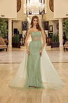 Nox Anabel N1763 Tulle Fully Beaded Spaghetti Straps Gown
