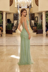 Nox Anabel N1763 Tulle Fully Beaded Spaghetti Straps Gown