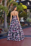 Nox Anabel Q1779 Floral Print Sweetheart Strapless Gown