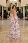 Nox Anabel Q1779 Floral Print Sweetheart Strapless Gown