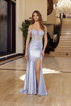 Nox Anabel R1814 Shiny Satin Sweetheart Off Shoulder Gown