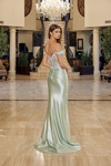 Nox Anabel R1814 Shiny Satin Sweetheart Off Shoulder Gown