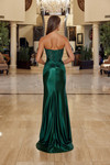 Nox Anabel R1818 Scoop Pleated Neck Strapless Prom Gown