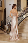 Nox Anabel S1721 Shiny Satin Sequin Spaghetti Straps Gown