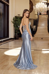 Nox Anabel T1854 Shiny Satin Embellished Strapless Gown