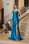 Nox Anabel T1861 Scoop Neck Adorned Strapless Prom Gown