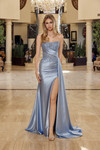 Nox Anabel T1862 Boned Sheer Embroidered Strapless Gown