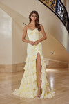 Nox Anabel T1863 Chiffon Spaghetti Straps Sleeveless Gown