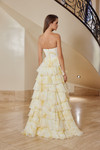 Nox Anabel T1865 Chifon Strapless Layered Skirt Prom Gown