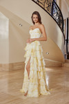 Nox Anabel T1865 Chifon Strapless Layered Skirt Prom Gown