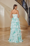 Nox Anabel T1865 Chifon Strapless Layered Skirt Prom Gown