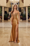 Nox Anabel Y1797 Boned Sheer Sequined Spaghetti Straps Gown