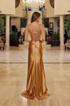 Nox Anabel Y1797 Boned Sheer Sequined Spaghetti Straps Gown