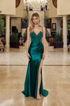 Nox Anabel Y1797 Boned Sheer Sequined Spaghetti Straps Gown
