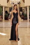 Nox Anabel Y1797 Boned Sheer Sequined Spaghetti Straps Gown