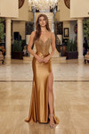 Nox Anabel Y1797 Boned Sheer Sequined Spaghetti Straps Gown