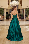 Nox Anabel Y1798 Shiny Satin Sweetheart Neck Strapless Gown