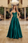 Nox Anabel Y1798 Shiny Satin Sweetheart Neck Strapless Gown