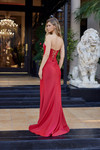 Nox Anabel Y1804 Shiny Stretch Satin Strapless Prom Gown