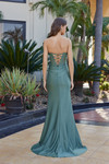 Nox Anabel Y1804 Shiny Stretch Satin Strapless Prom Gown