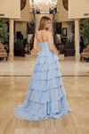 Nox Anabel Y1806 Sequined Layered Strapless Prom Ball Gown