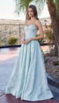 Nox Anabel T1912 Jacquard Sweetheart Neck Strapless Gown