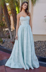 Nox Anabel T1912 Jacquard Sweetheart Neck Strapless Gown