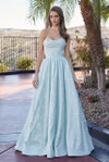 Nox Anabel T1912 Jacquard Sweetheart Neck Strapless Gown