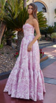 Nox Anabel T1923 Jacquard Semi-sweetheart Bust Ball Gown