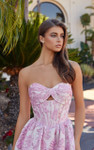 Nox Anabel T1923 Jacquard Semi-sweetheart Bust Ball Gown
