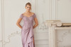 Nox Anabel MD155 Satin Beaded V-neckline Short Sleeves Gown