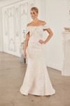 Nox Anabel MT154 Jacquard Off Shoulder Sleeves Long Gown