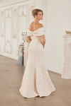 Nox Anabel MT154 Jacquard Off Shoulder Sleeves Long Gown