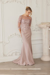 Nox Anabel MH159 Sequined Embroidered Quarter Sleeves Dress