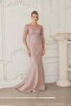 Nox Anabel MH159 Sequined Embroidered Quarter Sleeves Dress