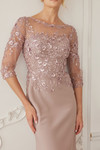 Nox Anabel MH159 Sequined Embroidered Quarter Sleeves Dress