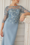 Nox Anabel MH159 Sequined Embroidered Quarter Sleeves Dress