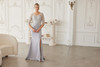 Nox Anabel MH161 Fully Beaded Quarter Sleeves V-neck Gown