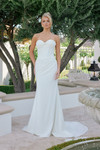 Nox Anabel JE1081 Sweetheart Scarf Overlay Strapless Gown