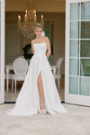Nox Anabel JE1082 Satin Scoop Neck Strapless Wedding Gown