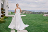 Nox Anabel JW1045 Satin Straight Neck Strapless Wedding Gown