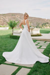 Nox Anabel JW1048 Satin Off Shoulder Sleeves Wedding Gown