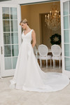 Nox Anabel JW1049 Satin V-Neckline Sleeveless Wedding Gown