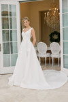 Nox Anabel JW1049 Satin V-Neckline Sleeveless Wedding Gown