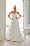 Nox Anabel JW1053 Satin Crossover Neckline Strapless Gown