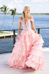 Portia and Scarlett XO171 Chiffon Off-shoulder Corset Dress