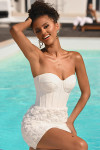 Portia and Scarlett PS26500 Polyester Strapless Short Dress