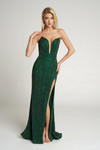 Portia and Scarlett PS25464C Beaded V-Neck Strapless Dress