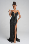 Portia and Scarlett PS25464C Beaded V-Neck Strapless Dress