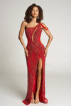 Portia and Scarlett PS25985C Beaded One Shoulder Long Dress